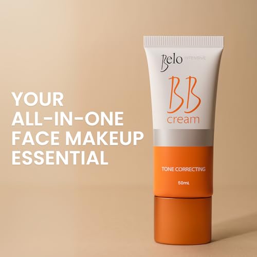 Belo Essentials Intensive BB Cream Medium Tone | Hydrating, Long-Lasting Face Makeup Primer, Concealer & Foundation | Natural Matte Finish with Medium Coverage - 50ml