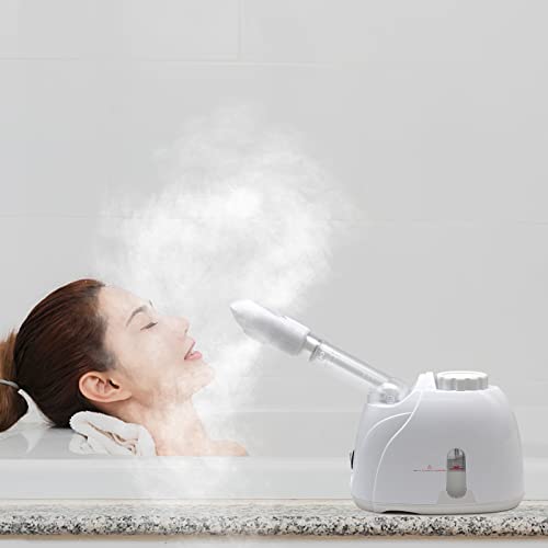 Facial Steamer Nanometer Fine Mist for Facial Deep Cleaning with Towel, 360¡Æ Rotating Arm, Deep Cleaning Home Spa Device for Personal Care, Face Steamer for Facial