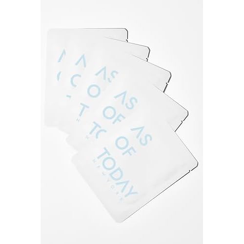 AS OF TODAY R-Peptide Sheet Mask 5 Pack | Hydrating Hyaluronic Acid Anti-Aging Face Mask | Peptides + Botanical Extracts | Firming, Wrinkle Care & Soothing | Clean Beauty