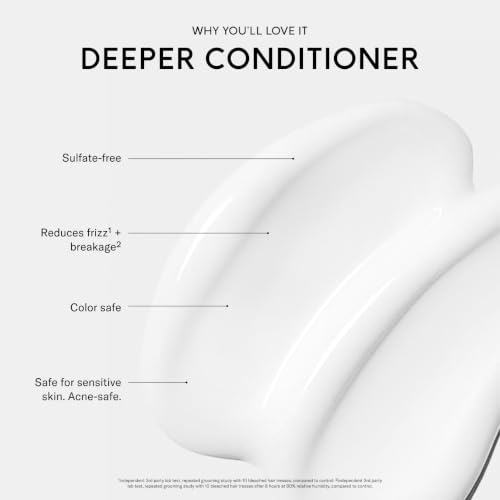 Deeper Conditioner Fragrance Free - Non-Comedogenic Hair Moisturizer 8.5 Fl Oz