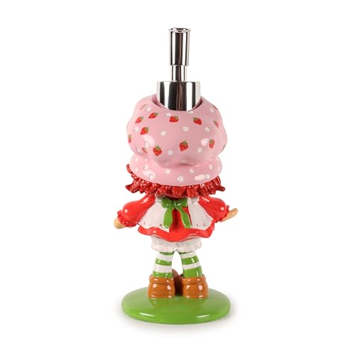 Kids Soap Dispenser - Strawberry Shortcake Resin Hand Pump for Bathroom & Kitchen - Multi