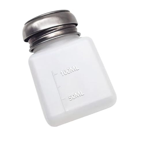 YUSHTPO Liquid Dispenser Pumping Bottle 100-250ml for Nails Polished Remover Stainless Steel Press Head Cosmetic