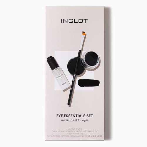 Inglot Eye Essentials Set | Duraline + AMC Eyeliner Gel 77 + Makeup Brush 31T |