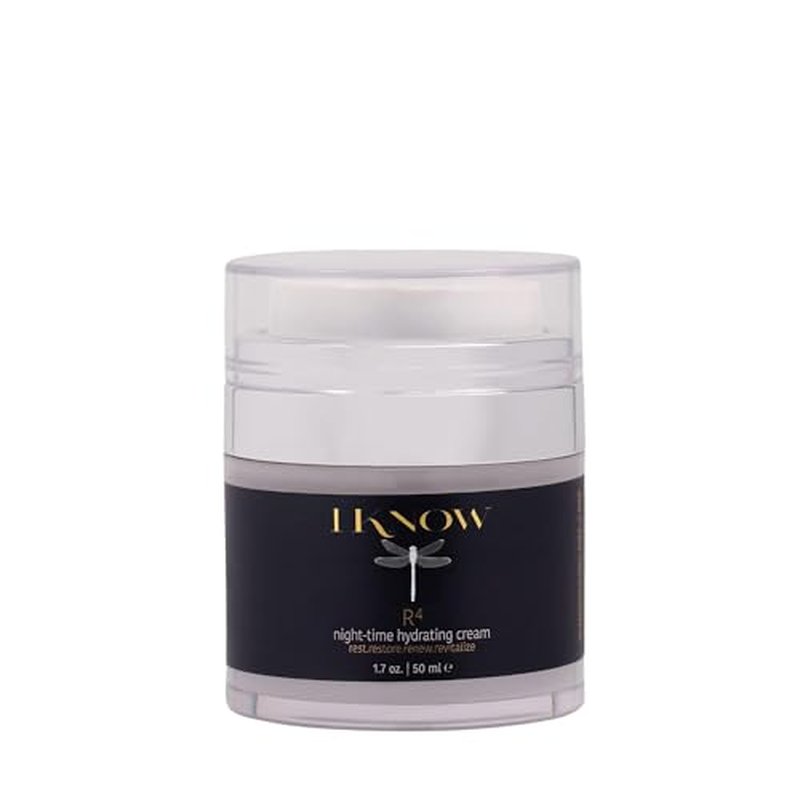 IKNOW R4 Night-Time Hydrating Cream, Hyaluronic Acid Restorative Night Cream, Revitalize with R4 Skincare, Moisturizer Face Cream, Hydrating Skincare for Renewing Night-Time Routine, (1.7oz)