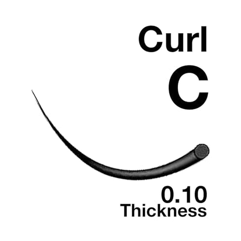 Eyelash Extensions 0.10mm Thickness C Curl Length 13mm Individual Volume Natural-Looking eyelashes Single Size For Lash Extension (0.10,C,13mm)