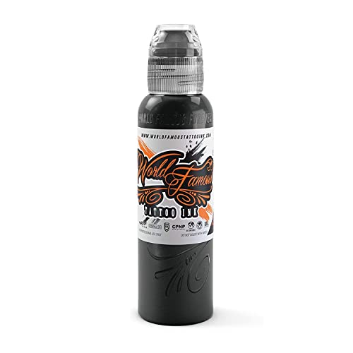 Rocker Black Tattoo Ink - 4 oz Professional, Vegan & Skin-Safe Ink