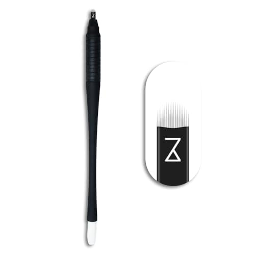 Mellie Microblading Pen Pack of 10 U18 .18mm Black - Disposable Eyebrow Tool