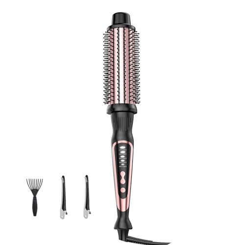 Rose Gold 1.5 Inch Thermal Curling Brush for Hair Styling & Voluminous Waves
