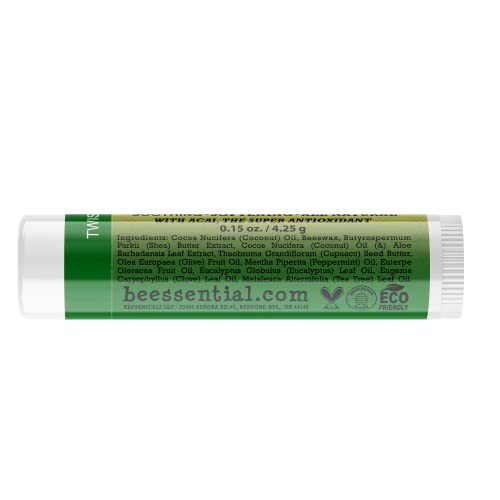 Peppermint Beeswax Lip Balm Set - 40 Count Bulk Pack with Natural Ingredients - Beekeeper Made