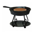 BCD Cast Iron Skillet Black Metal Base Mini Melt Wax Warmer Tart Burner Country Primitive D?cor