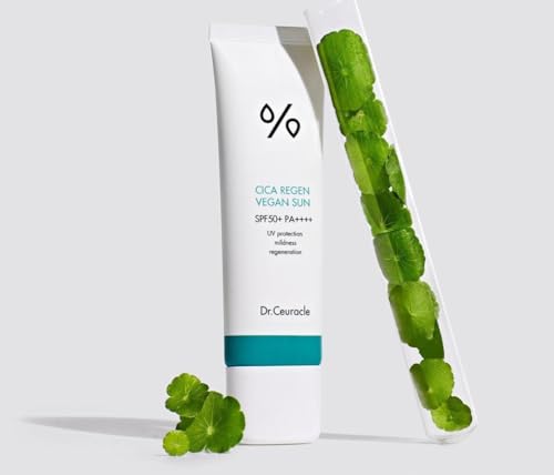 Dr Ceuracle Cica Regen Vegan SPF 50 Sunscreen - Hydrating, Calming, Lightweight for Sensitive Skin
