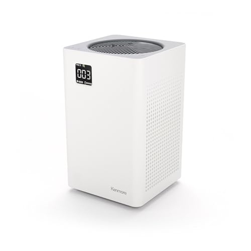 White Air Purifier for 1200 Sq.Ft with HEPA Filter - Quiet Odor Removal