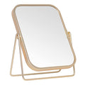 Gold Double Side Square Vanity Mirror with 360 Rotation for Makeup & Home Decor