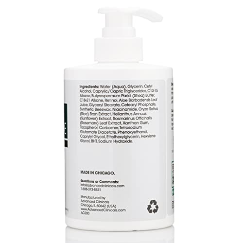 Advanced Clinicals Retinol + Niacinamide Anti-Aging Face & Body Cream + Collagen Lifting Body Oil Set