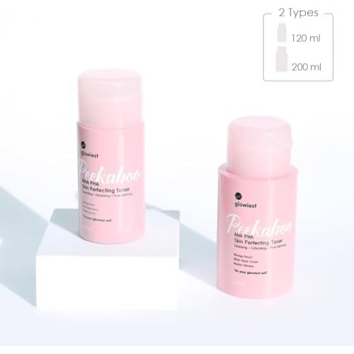 glowiest AHA PHA Gentle Exfoliating Toner for Daily Use ? Hydrating, Pore-Refining, Sensitive Skin Friendly (Peekaboo Skin Perfecting Toner)