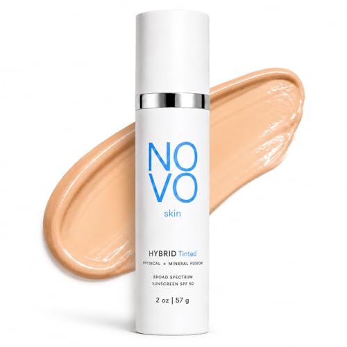 SPF 50 Tinted Hydrating Face Sunscreen with Zinc Oxide & Niacinamide – Broad Spectrum Moisturizer, 2 oz