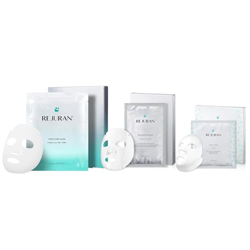 REJURAN¢ç Premium Sheet Mask Bundle ? Turnover Mask (5ea) + Skin Protection Mask (5ea) + Perfect V Tighter Dual-Sheet Mask (4ea) ? Salmon DNA c-PDRN¢ç for Hydration, Repair, Firming & Lifting