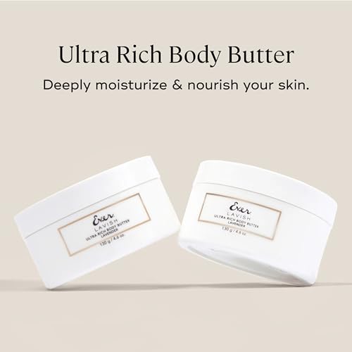 EVER Lavish Ultra Rich Body Butter ? Lavender Scented Antioxidant & Vitamin-Infused Moisturizing Cream for Softer, Smoother Skin, 4.6 oz