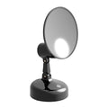Portable LED Makeup Mirror with 15x Magnification & Adjustable Brightness