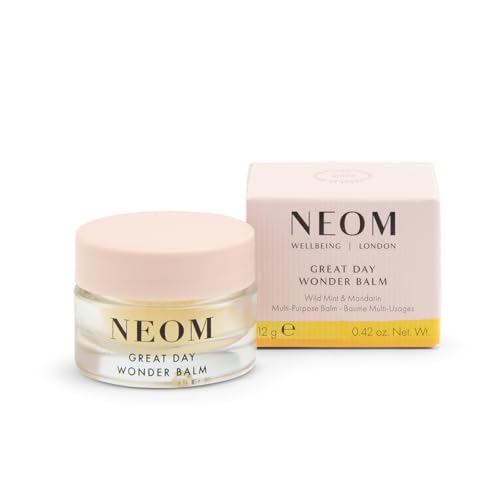 Neom Great Day Wonder Balm 12g | Natural Lip & Skin Moisturizer with Mint & Mandarin