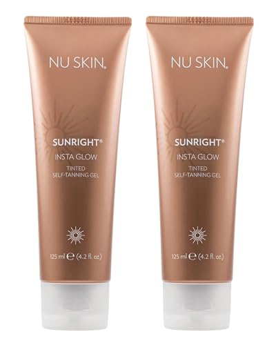 Nu Skin Sunright Insta Glow Self Tanner Gel 4.2 Oz Pack of 2 - Natural Sun-Kissed Finish