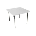 Lifetime 37-Inch Square Fold-In-Half Table White Granite Top 1 Pack