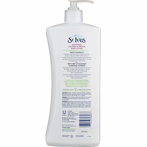 St. Ives Softening Body Lotion Coconut & Orchid Extract 21 oz (Pack of 6)
