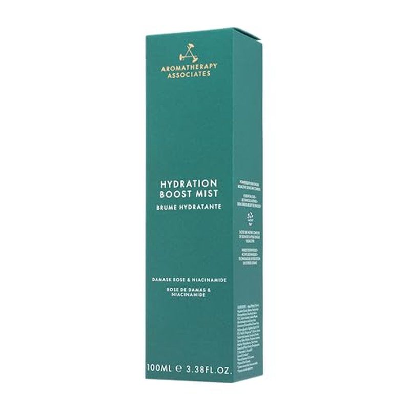 Aromatherapy Associates Hydration Boost Mist with Rose Water, Hyaluronic Acid & Niacinamide, Lightweight Daily Moisture Mist for Dry or Dehydrated Skin, Fruity Floral Scent, 1.69 fl oz