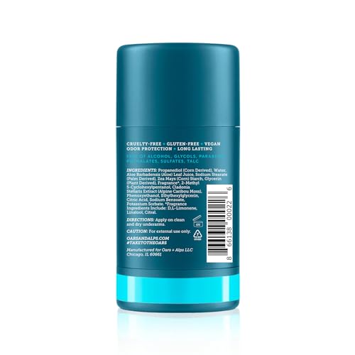 Men's Aluminum Free Deodorant with No Residue - Fresh Ocean Splash, 3 Pack, 2.6oz - Clear & Non-Sticky