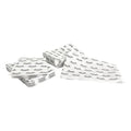 Disposable Lash Extension Bibs 125 Pack - White with Lash Print for Eyelash Artists