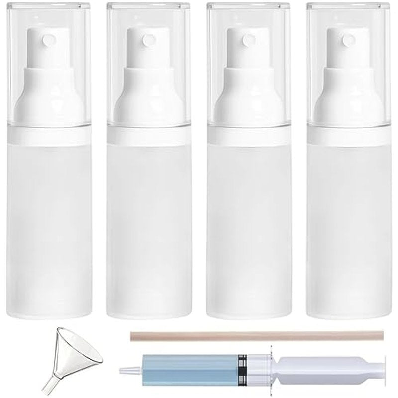 1oz/30ml-Small Spray Bottle 360¡Æ Angle Work, Portable Refillable Leak Proof Travel Mini Spray Bottle.For Perfume Toner Hair spray Facial Moisturizing ¡¼1oz/30ml-(Pack of 4) & Spary Bottle¡½