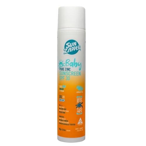 Sun Zapper Baby Zinc Sunscreen SPF 30 Natural Broad Spectrum 100g Pump