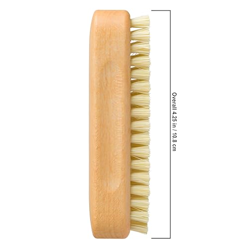 Redecker Gardener's Nail Brush with Tampico Fiber & Oiled Beechwood Handle, 4-1/4"