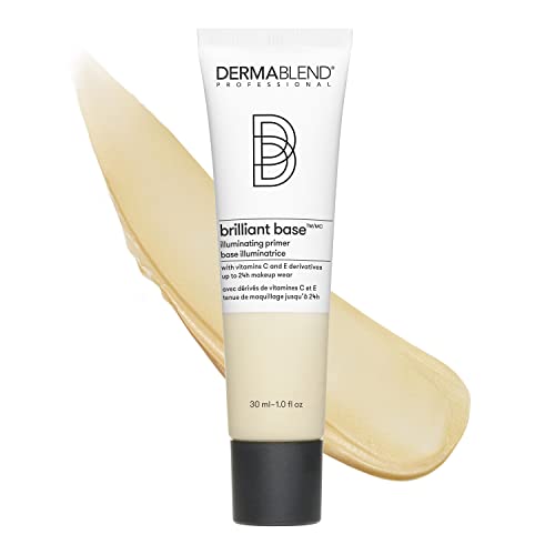 Dermablend Brilliant Base Illuminating Face Primer 1 Fl Oz - Long Lasting Radiance, Fragrance-Free, Suitable for Dry/Oily/Acne-Prone Skin