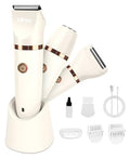 Off-White 3-in-1 Bikini Trimmer for Women with Detachable Heads & Waterproof Design