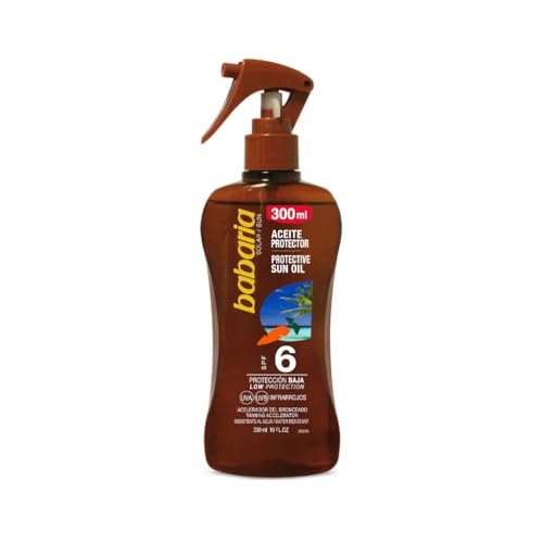 Babaria Sun Aceite Solar Sun Oil SPF 6 Carrot 10 oz - Sun Protection & Skin Care