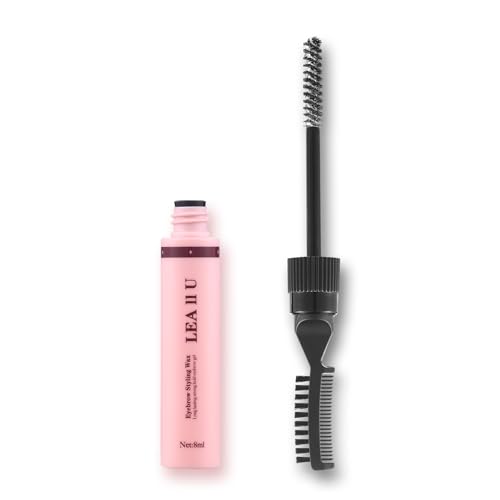 LEA II U Eyebrow Gel Clear Wax, Long-Lasting Invisible Formula, 8ml, 3-in-1 Eyebrow Styling Gel, Value Clear Formula with Spiral Brush, Professional Brow Shaping and Setting