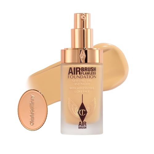 Charlotte Tilbury Airbrush Flawless Matte Foundation - Full Coverage Liquid Makeup with a Natural-Matte Finish - Smoothes & Blurs Pores - Waterproof & Transfer Resistant