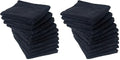 Microfiber Salon Towels 16x29 Inches Black Pack of 20 - Bleachproof & Ultra Absorbent