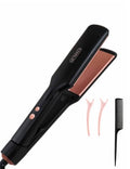 Flat Iron Hair Straightener with Digital Display & Wide Plates - Fast, Frizz-Free Styling