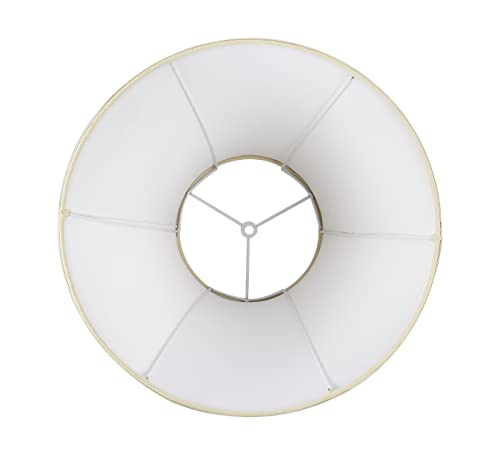 Set of 2 Cream Bell Shaped Collapsible Lamp Shades - 8" Top 17" Bottom