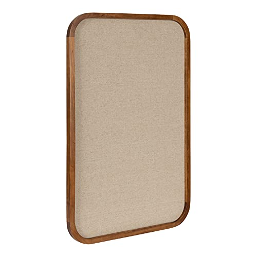 Kate and Laurel Hutton Rustic Brown Wall Pinboard 20x30 - Transitional Wall Organizer