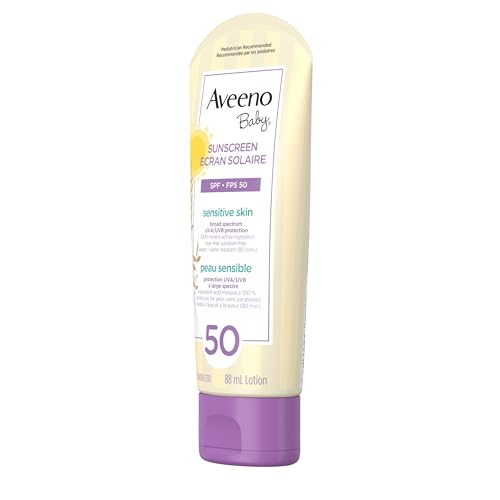 Baby Mineral Sunscreen Lotion SPF 50 with Zinc Oxide Travel Size 88mL