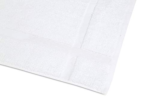 Gold Textiles 12 Pack White Cotton Blend Hotel Bath Mats 18x25 Inches Quick Dry