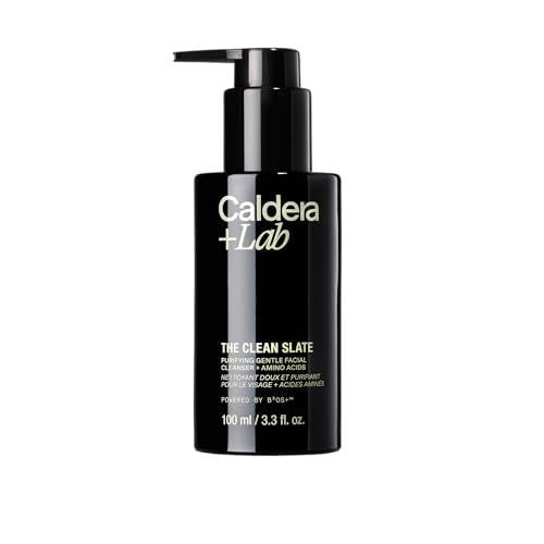 Caldera + Lab The Clean Slate | Men's Organic Foaming Facial Cleanser for Dry, Sensitive, & Normal Skin ? Vegan, Natural & Antioxidant Packed Exfoliating Face Wash