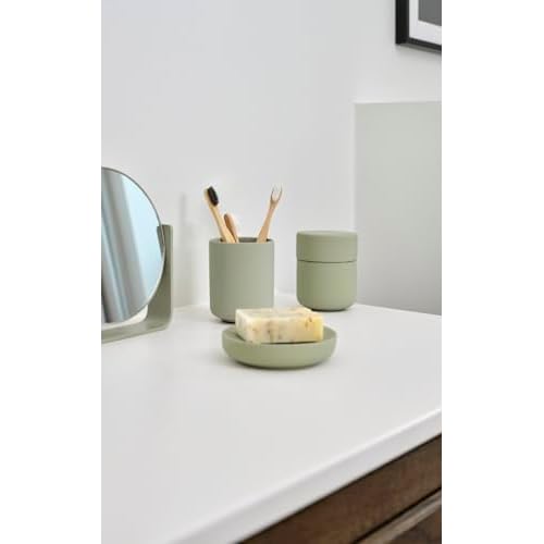 Zone Denmark Ume Taupe Cosmetic Jar - Elegant and Functional Storage Solution for Your Beauty Essentials, Infusing Scandinavian Design into Your Vanity Space (Eucalyptus Green)