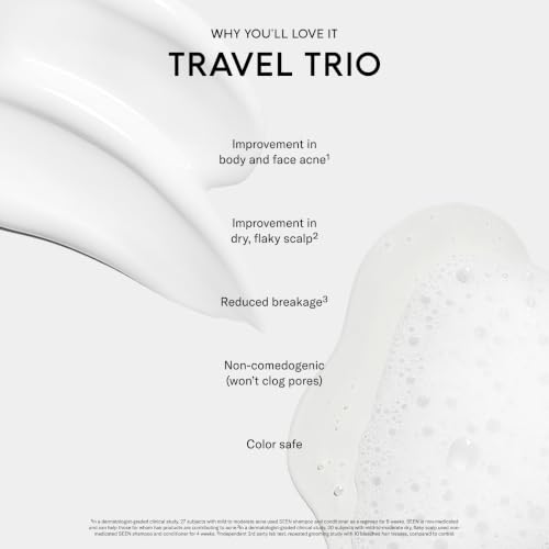 Fragrance-Free Hair Care Set - Non-Comedogenic Shampoo, Conditioner & Blow-Out Cream - Sensitive Skin Safe
