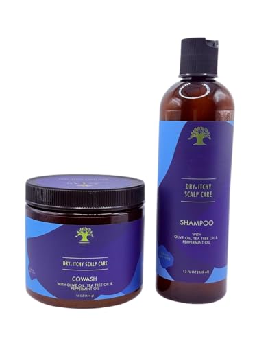 Dry & Itchy Scalp Care Duo with Tea Tree & Peppermint Oil – Medicated Shampoo & Co-Wash for Dandruff Relief (28 oz)