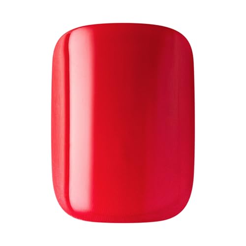 KISS imPRESS Valentine¡¯s Day Press On Nails, ¡®Full Heart¡¯, Red, Short Squoval, No Glue Needed, Up to 10-Day Superior Hold, Includes 30 Fake Nails, Prep Pad, Mini Nail File & Manicure Stick