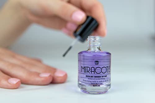 Miracote Quick-Dry High Gloss Top Coat - 3 Pack Nail Polish Sealer & Protector